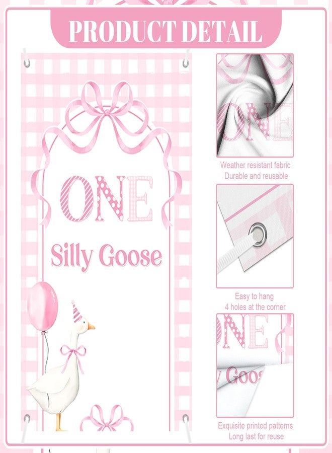 ميهوفوند مجموعة قوس بالونات عيد الميلاد الأول للبنات من MEHOFOND بتصميم أوزة وردية بنقشة مربعات، مع خلفية، 106 قطعة - Image 2